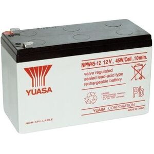 YUASA 12V 7, 5Ah Karbantartásmentes ólomakkumulátor NPW45-12 kép