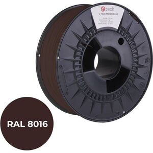 C-TECH PREMIUM LINE PLA 3D nyomtatószál, mahagónibarna RAL8016 kép