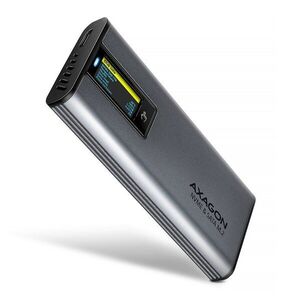 AXAGON EEM2-SD2, M.2 Enclosure with Display for NVMe + SATA SSD, USB-C 10 Gbps, Screwless kép