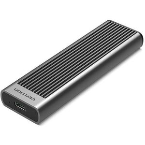 Vention M.2 NVMe SSD Enclosure (USB 3.1 Gen 2-C) with Heat Sink Gray Aluminum Alloy Type kép