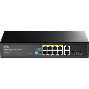 CUDY 8-Port Gigabit PoE+ Switch with 2 GbE and 2 Gigabit SFP kép