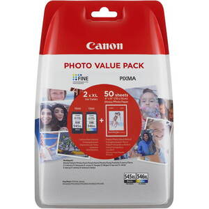 Canon PG-545XL + CL-546XL + fotópapír GP-501 Multipack kép