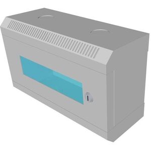 Datacom 10" 4U / 140mm, üvegajtós, szürke kép
