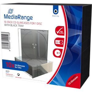 MEDIARANGE 1 CD 5, 2 mm + tray, fekete 10 darab/csomag kép