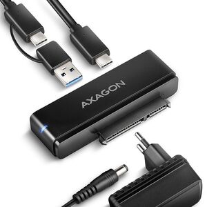 AXAGON ADSA-FPX, USB-C 10Gbps > SATA 2.5"/3.5" SSD/HDD FAST PORT X adapter kép