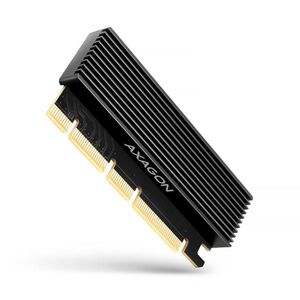 AXAGON PCEM2-XS, 1x internal M.2 NVMe slot, PCIe X16/X8/X4 card w. passive alu heatsink kép
