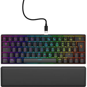 HAMA Gaming uRage Exodus 760 TKL Mechanical mini keyboard, RGB, Red switch, black - HU kép