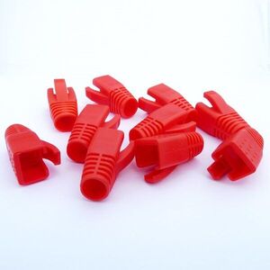 Datacom RJ45 törésgátló, CAT6A, CAT7, piros, 10db kép