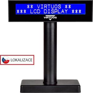 Virtuóz LCD FL-2026MB 2 × 20, fekete, soros (RS-232) kép