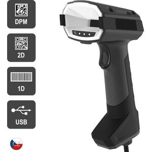 Virtuos DPM CCD 2D olvasó HT-880DPM, USB, sötétszürke kép