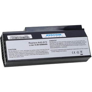 Avacom Asus G53, G73 series, A42-G53 kompatibilis, Li-ion, 14, 8 V, 5200 mAh, 77 Wh kép