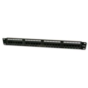Datacom, 24x RJ45, közvetlen, CAT5E, UTP, fekete, 1U kép