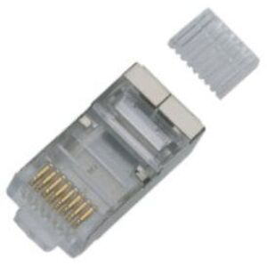 Datacom RJ45, CAT6, STP, 8p8c, árnyékolt, vezetékre, 100-pack kép