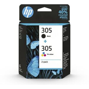 HP 6ZD17AE No. 305 2-pack, fekete + színes kép