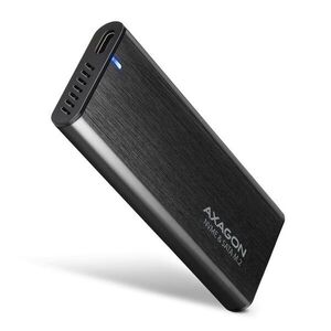 AXAGON EEM2-SB2, M.2 NVMe and SATA screwless RAW box, black kép