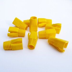 Datacom RJ45 törésgátló, CAT6A, CAT7, sárga, 10db kép