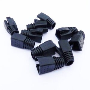 Datacom RJ45 törésgátló, CAT6A, CAT7, fekete, 10db kép