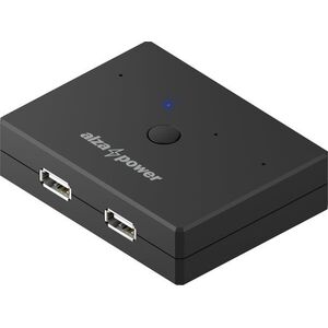 AlzaPower USB 2.0 2 In 4 Out KM Switch Selector, fekete kép