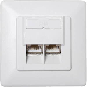 Datacom CAT6 STP 2 × RJ45 fali aljzat kép