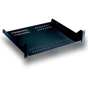 Datacom 19" polc, perforált, 2U, 400mm kép