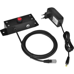 Virtuos 24V kasszafiók nyitógomb + fém kábel, elektronikus nyitás kép