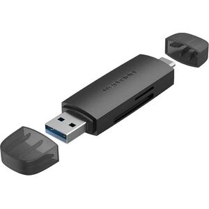 Vention 2 az 1-ben USB 3.0 A + C kártyaolvasó(SD + TF) Fekete Dual Drive levél kép