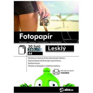Alza fotópapír A4, 260g, fényes kép