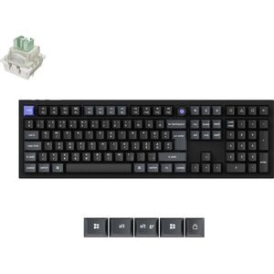 Keychron Q6 HE 8K Ultra-fast Lime Magnetic Mechanikus Black - HU kép