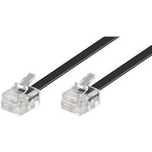 PremiumCord Egyenes telefonkábel 6P4C (RJ-11) plug - 6P4C (RJ-11) plug 3 m - fekete kép