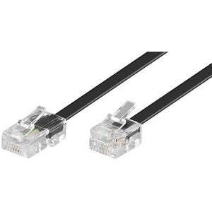 PremiumCord Egyenes telefonkábel 8P4C (RJ-45) plug - 6P4C (RJ-11) plug 3 m - fekete kép