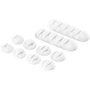 AlzaPower Cable Clips Mix 10 pcs fehér kép