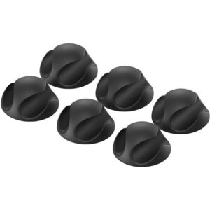 AlzaPower Cable Clips 6 pcs fekete kép