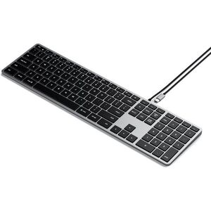 Satechi Slim W3 USB-C BACKLIT Wired Keyboard - Space Grey - US kép