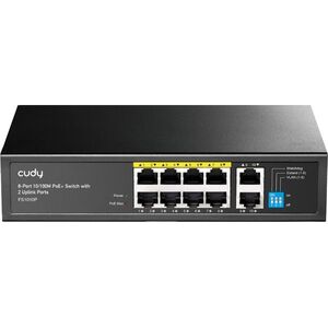 CUDY 8-Port 10/100M PoE+ Switch with 2 Uplink Ports kép