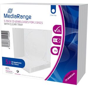 MediaRange 2 CD 10, 4 mm, 5 db, átlátszó kép