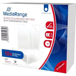 MEDIARANGE 1 CD 5, 2 mm + tray, átlátszó 10 darab/csomag kép