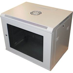 Datacom 19" 9U / 450mm, üvegajtós, szürke kép