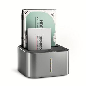 AXAGON ADSA-DC, dual SATA 2.5"/3.5" SSD/HDD CLONE dock, USB-C 5 Gbps kép