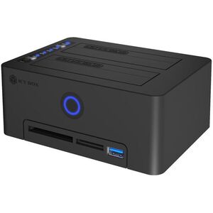 Icy Box IB-1233CL-CR 2x 2, 5"/3, 5" meghajtóhoz kártyaolvasóval és USB hubbal kép