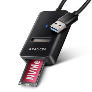 AXAGON ADM2-AM, adapter for M.2 NVMe + SATA SSD, USB-A 10 Gbps, cable 10 cm kép