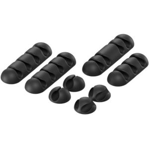 AlzaPower Cable Clips Mix 8 pcs fekete kép