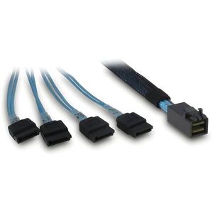 Inter-Tech (SFF-8643) Mini-SAS HD to 4x SATA, cross-over, 0, 7 m kép