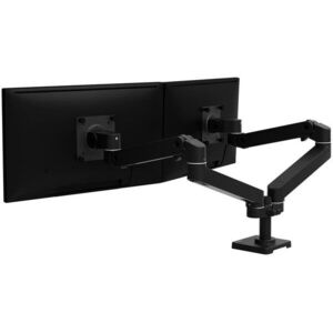 ERGOTRON LX Pro Dual Side-by-Side Arm, asztali kétkaros tartó 2 monitorhoz, fekete kép