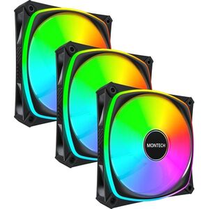 Montech RX120 PRO Reverse 3in1 pack, Black kép