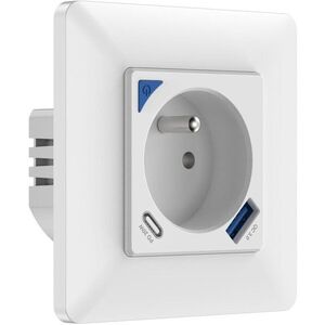 IMMAX NEO Konnektor, beltéri, földelt, E típus, 1× USB, 1× USB-C, PD 20 W, Zigbee kép