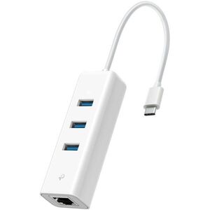 TP-Link UE330C, USB-C to Gigabit Ethernet, 3-Port USB hub kép