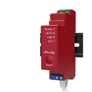 Shelly Pro 1PM, kapcsolómodul DIN-sínre, fogyasztásmérés, LAN, WiFi, Bluetooth kép