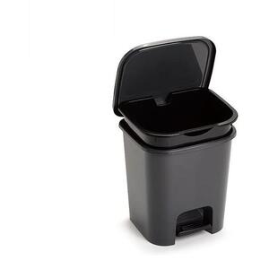 Plastic Forte Smart szemétgyűjtő, fekete, betéttel és pedállal, 7, 5 l kép