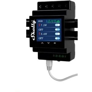 Shelly Pro 4PM, 4-szeres kapcsolómodul DIN-sínre, LAN, WiFi, Bluetooth kép