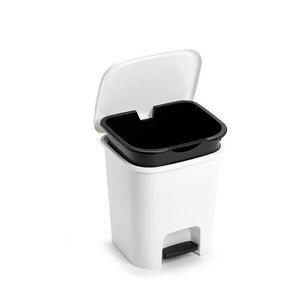 Plastic Forte Smart szemétgyűjtő, fehér, betéttel és pedállal, 7, 5 l kép